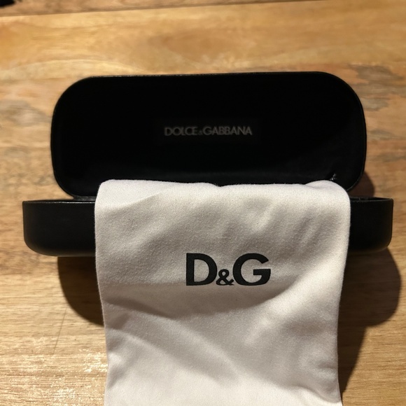 Dolce & Gabbana White and Blue Oversized Sunglasses with Case